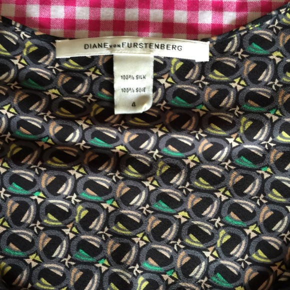 Diane Von Furstenburg DVF Silk print Blouse - Picture 5 of 7